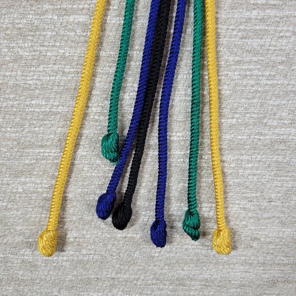 VTG Yves Saint Laurent Trimmings Woven Rope Belt Womens Statement Fringe Boho main image 9